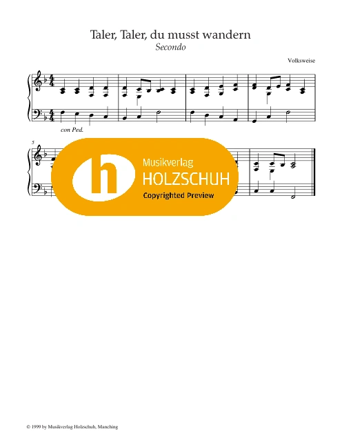 Taler, Taler, du musst wandern